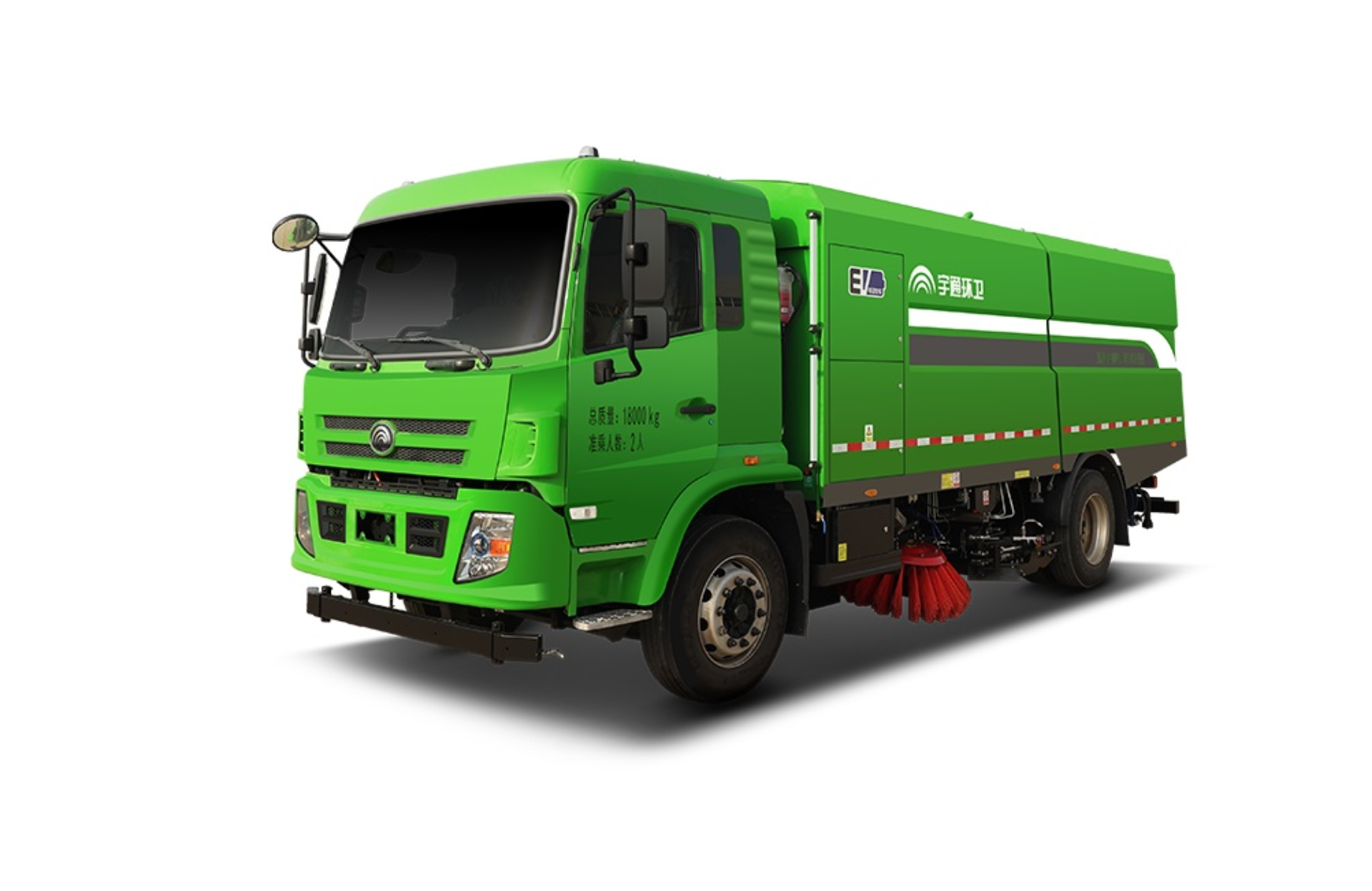 18t纯电动洗扫车 宇通环卫洗扫车主要具有路面冲洗、路面清扫、垃圾回收、路缘和路沿石立面洗刷等多种功能。