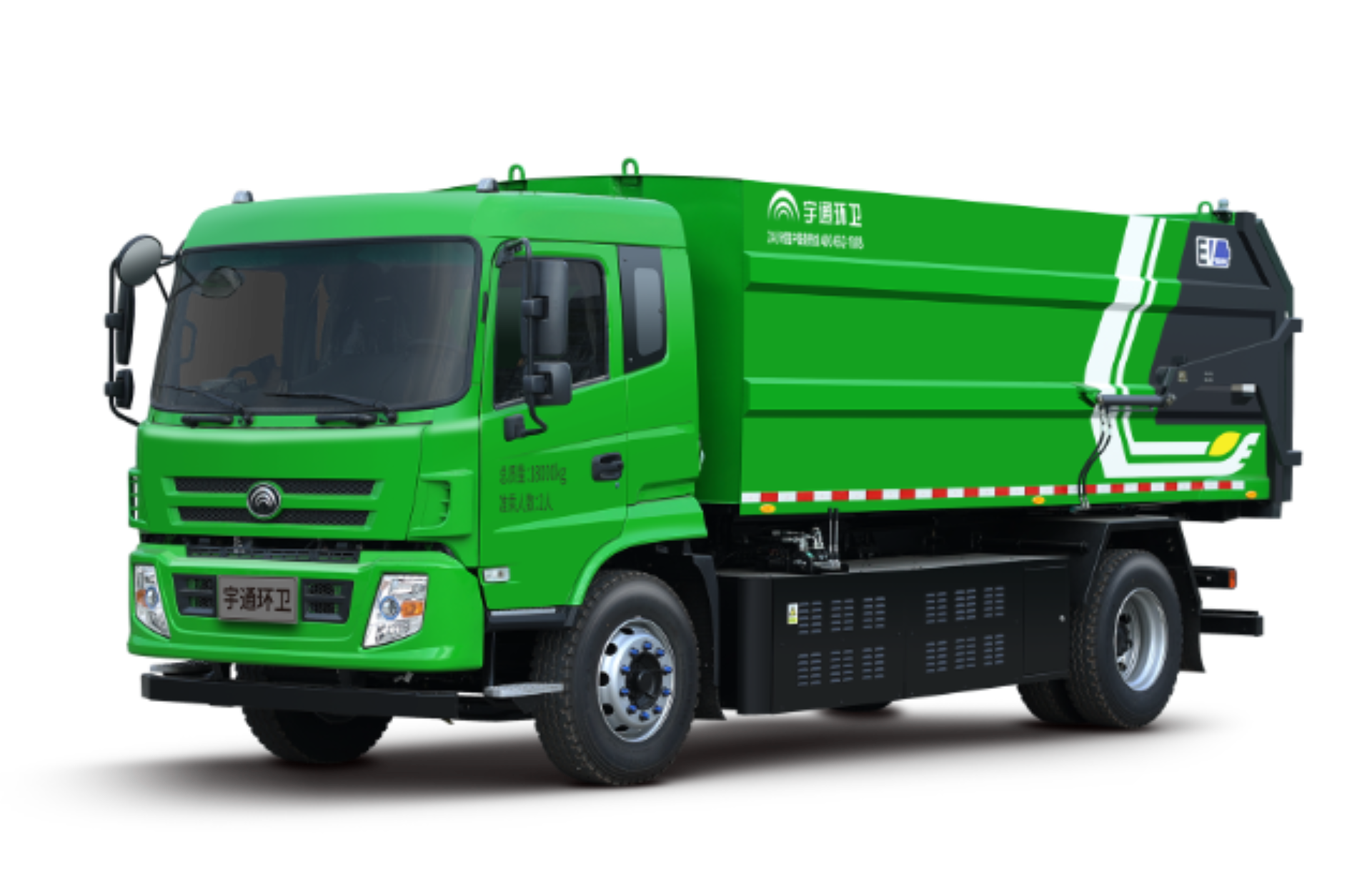 18t纯电动厢式垃圾车 宇通环卫自卸式垃圾车主要具备密封性好、装载能力强等主要特点，广泛应用于城市及乡村建有压缩站的地方。