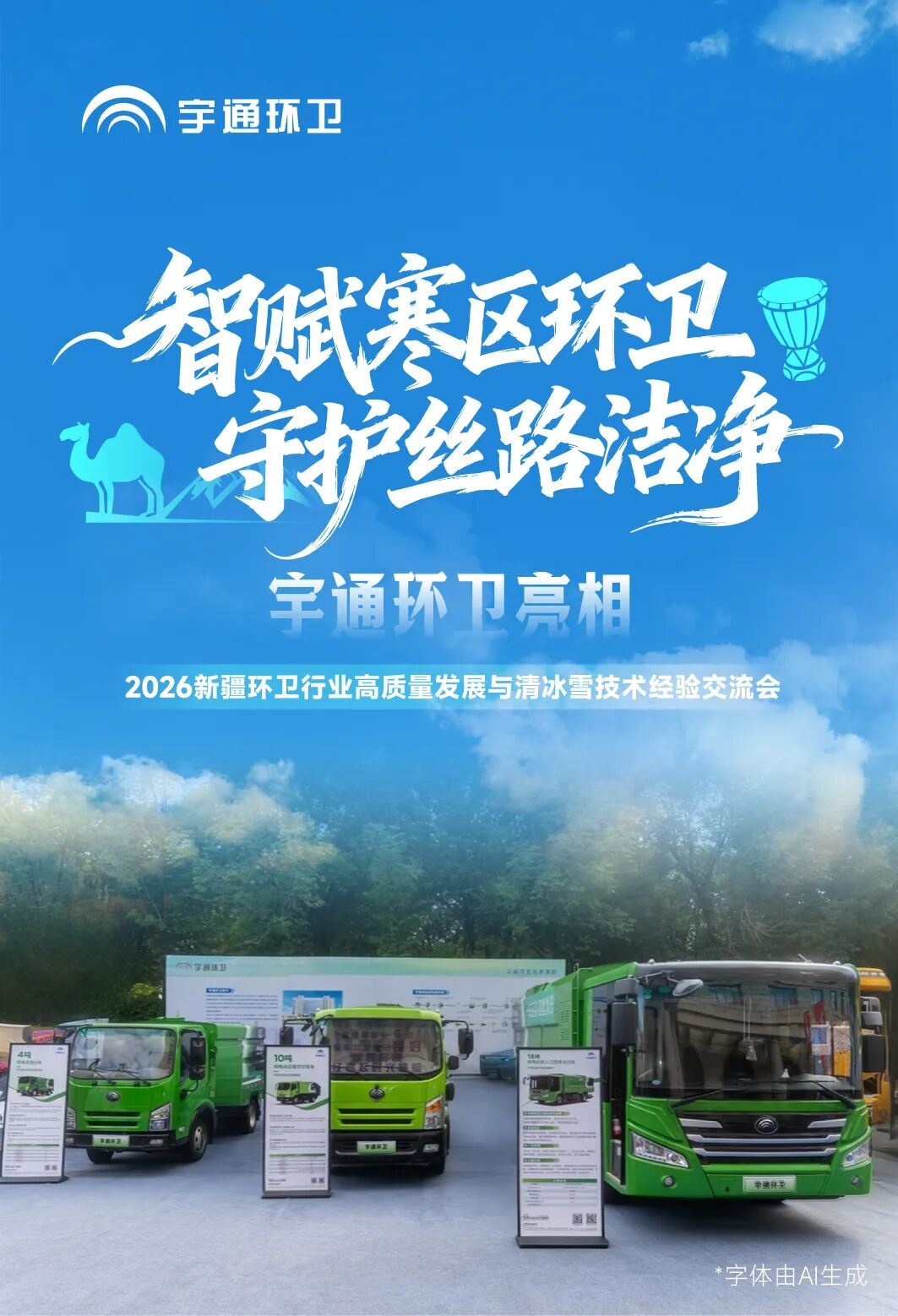 聚力寒区环卫全场景运维！宇通环卫亮相新疆交流会！